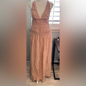 Zara Boho Dress blush nude Size Large